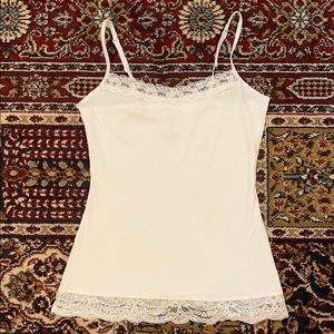 New York & Company Lace Trim Cami Top